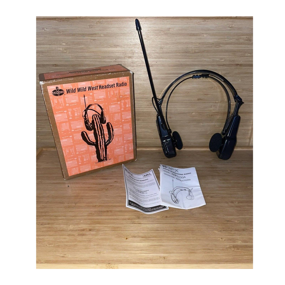 NEW Vintage 1998 Amoco/GPX "Wild Wild West" Promotional AM-FM Radio Headset